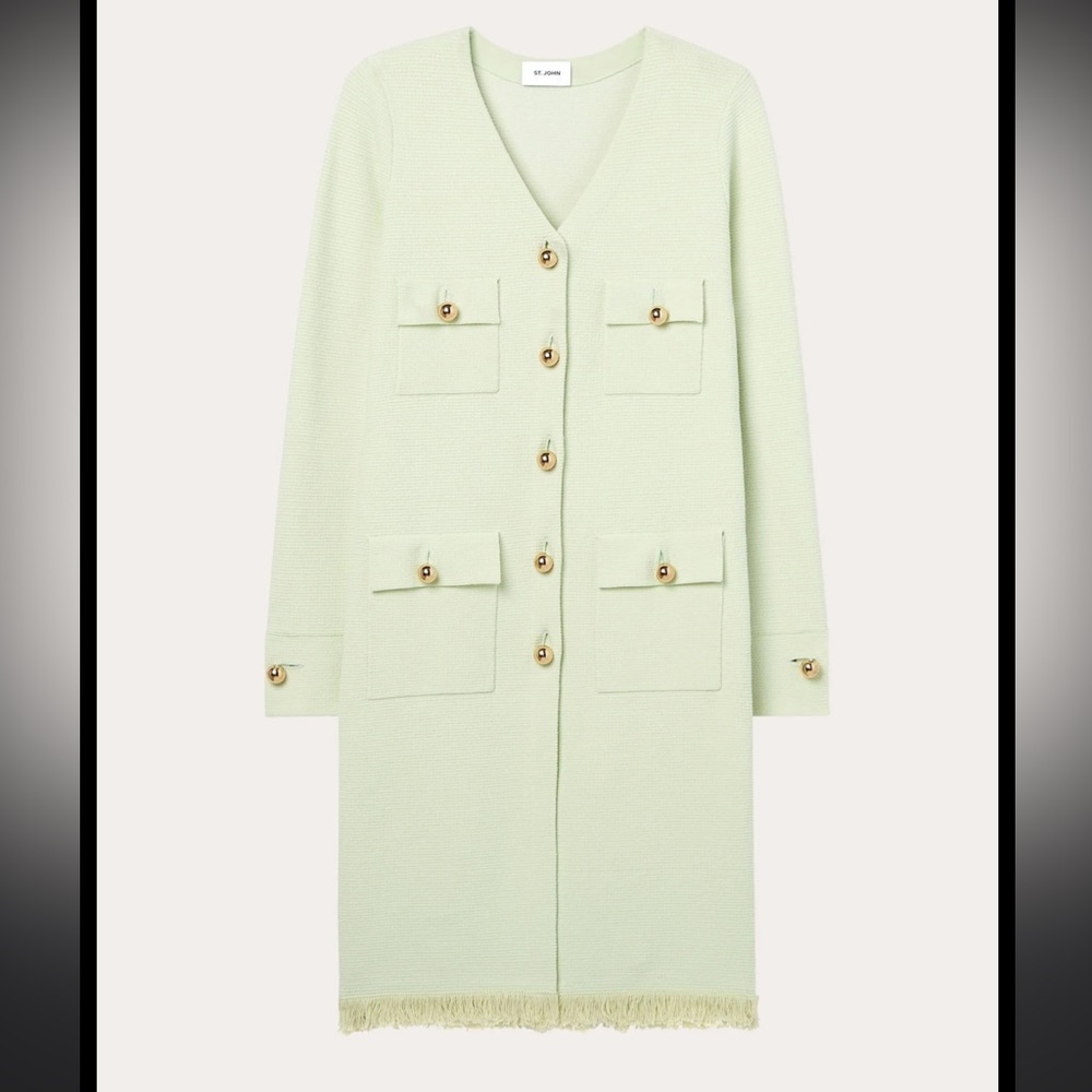 St John St. John Collection Stretch Piqué Knit Jacket Medium